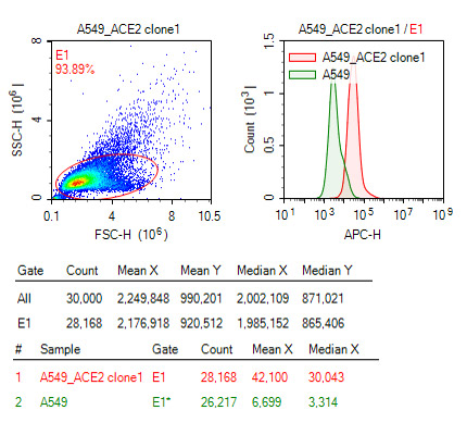 S protein to detect ACE2-Flag