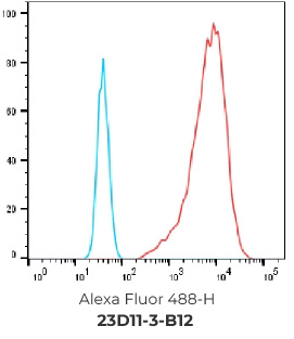 FACS results of top representative positive subclones